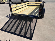 Load image into Gallery viewer, 6x10 Utility Trailer with 3 board wood sides 24in tall - Quality Steel and Aluminum  - Model 7410ANSA3.5Kw/HS